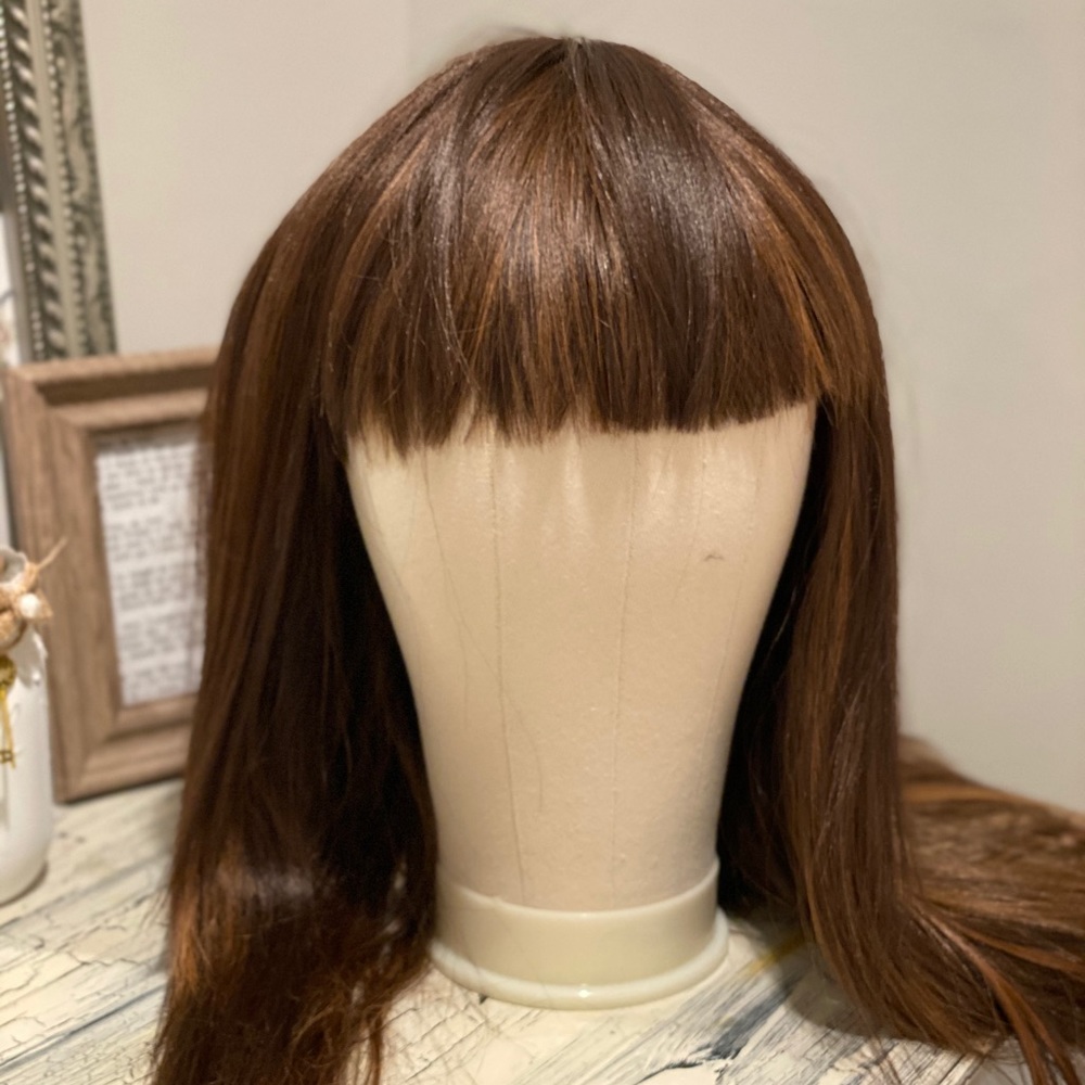 Human hair blended wig